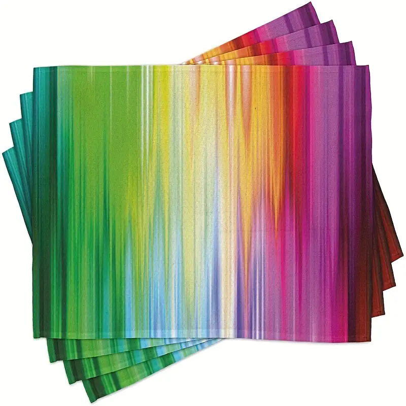 Transfronterizos lino almohadilla de mesa Aliexpress TEMU Amazon almohadilla de mesa cuadrada búfalo rojo almohadilla de Navidad Día de la Independencia