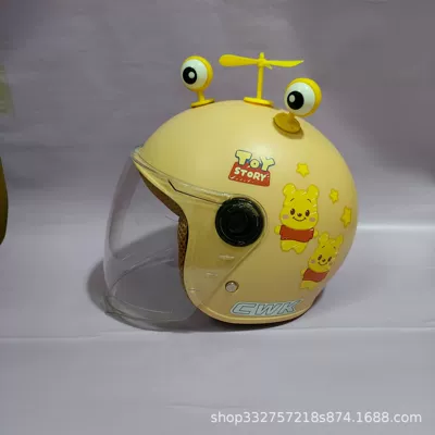 electric car winter warm battery | Motosiklet kaskı (dəbilqə) - khaki-winnie-the-pooh-transparent-long-mirror-yellow-eyes-yellow-windmill