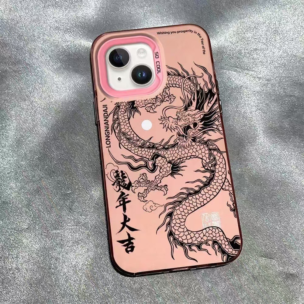 Funda para iPhone 17 con diseño de dragón chino, compatible con Apple 15 Pro Max/14, anti-caídas, 13 Pro, 12, marca de moda, 16 personalizada.