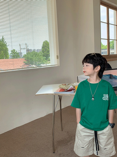 Boys T-shirt short-sleeved  summer new style children's baby Korean tops thin half-sleeved T-shirt trendy brand summer wear