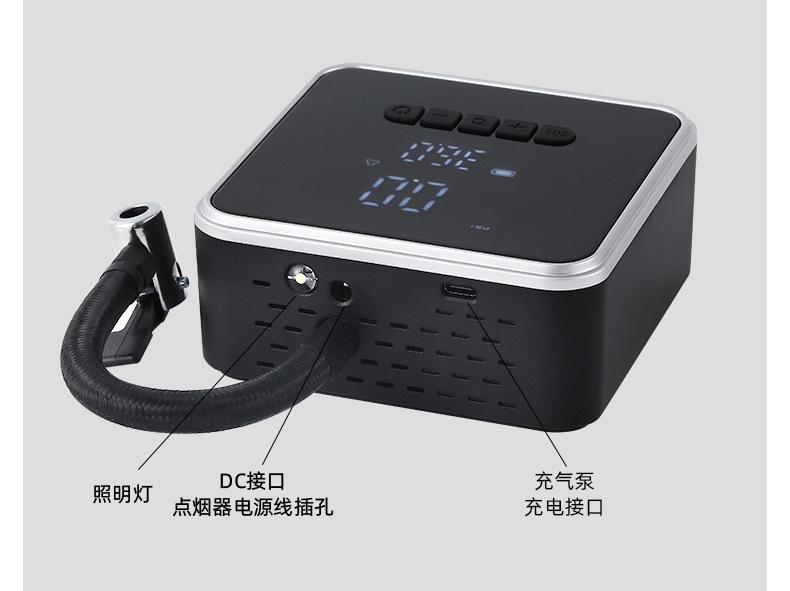 Cross-Border Popular Car Tire Inflator, Wireless Portable Electric Air Pump for Cars, Electric Vehicles, and Motorcycles