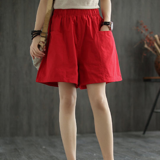 Wide-leg Shorts Women's 2025 Summer plus size Casual Loose Students Straight Tooling Pants Women's Slimming All-match Trendy