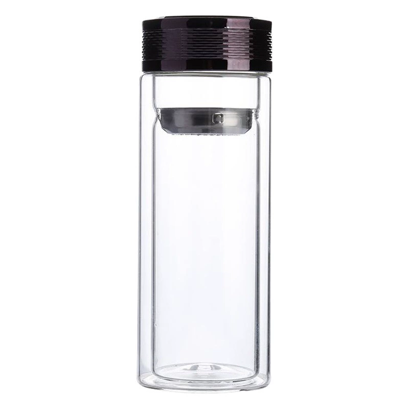 Рекламная кружка в подарок, сувенир, с гравировкой и печатью логотипа, рекламная стеклянная кружка, оптовая продажа индивидуальных двухслойных стеклянных кружек