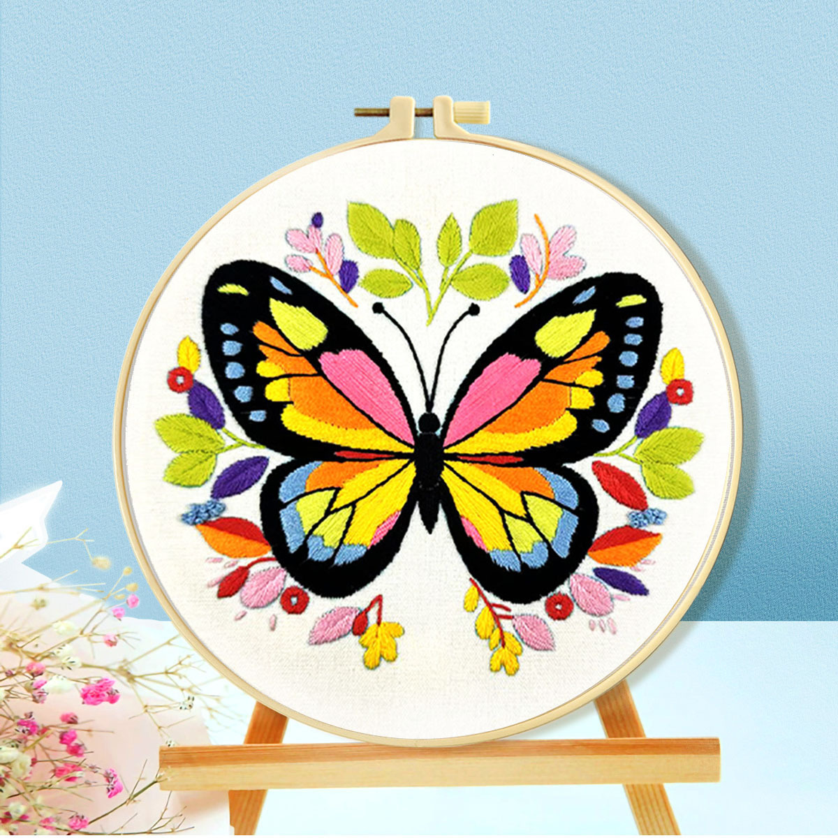 Mona Lisa Royal Cross Stitch Cross-bordados de mariposas de flores de nuevo estilo transfronterizo
