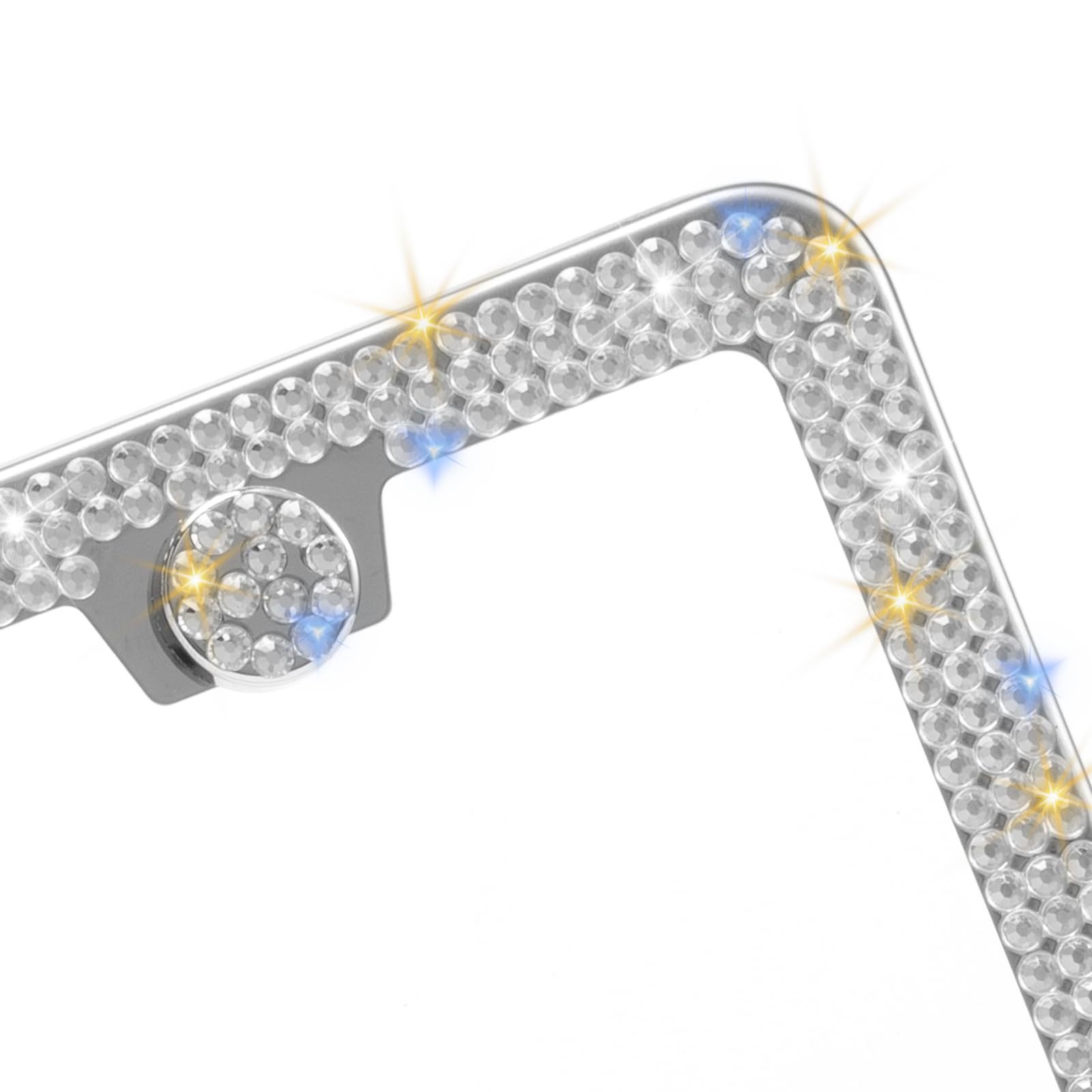 US standard diamond-studded stainless steel car license plate frame, diamond-studded plastic license plate frame, acrylic diamond-studded US standard license plate frame