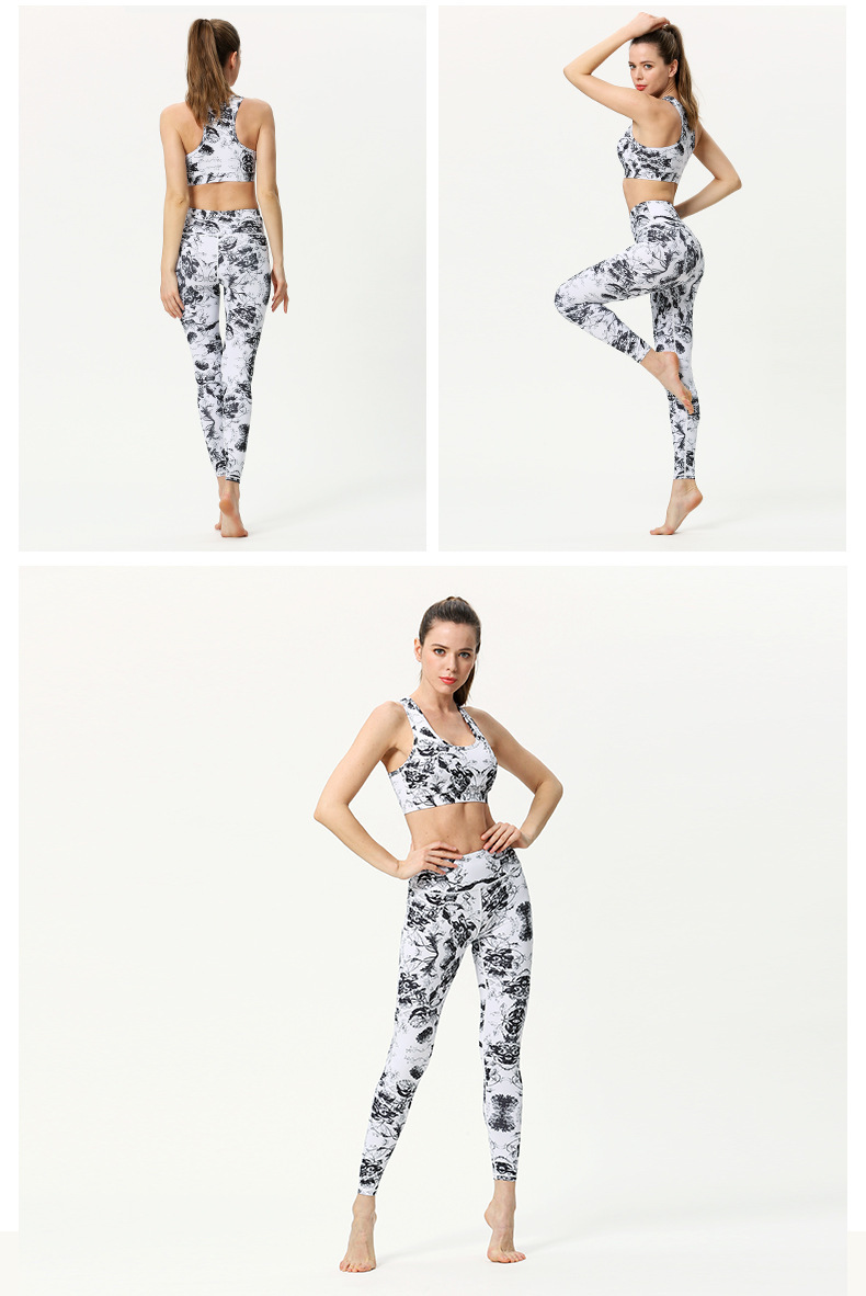 new fitness two-piece printed yoga set nihaostyles clothing wholesale NSXPF70714