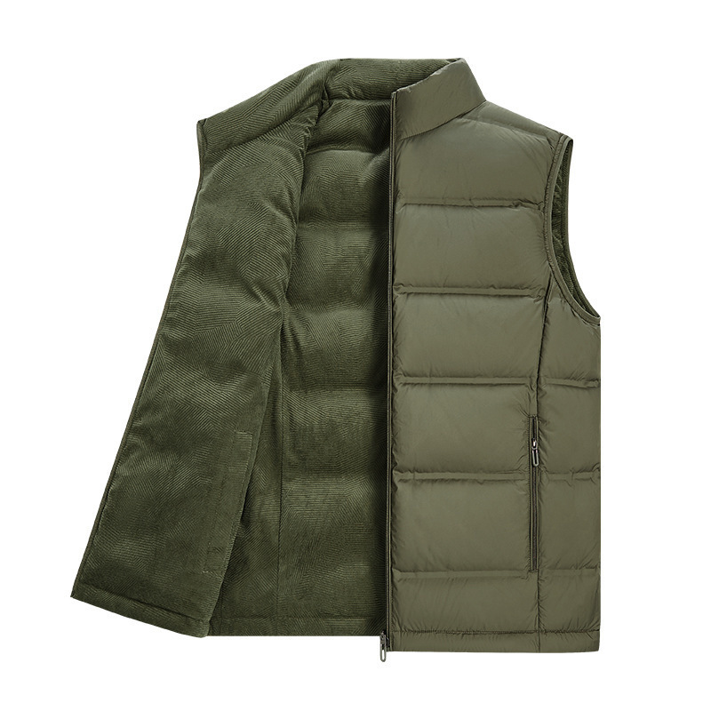 New Loose Large Size Stand-Up Collar Waistcoat down Jacket Double-Sided Wear Couple down Vest Men's Winter Warmth