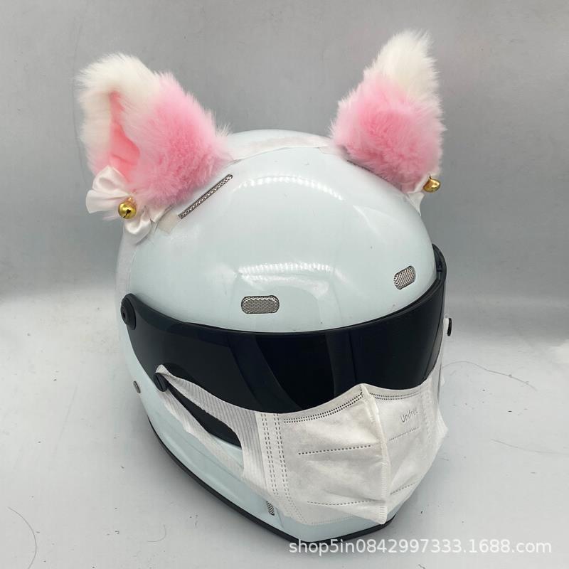 Personalized Helmet Decoration with Cat Ears, Trendy Helmet Accessory for Motorcycle, Electric Vehicle Riders, and Ski Helmets Modification