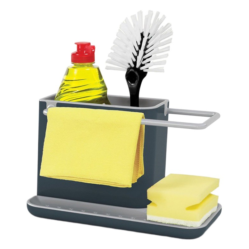 Suministros de limpieza de cocina Almacenamiento y acabado estante de almacenamiento de drenaje creativo escritorio plato paño esponja estante de cepillo de olla de trapo