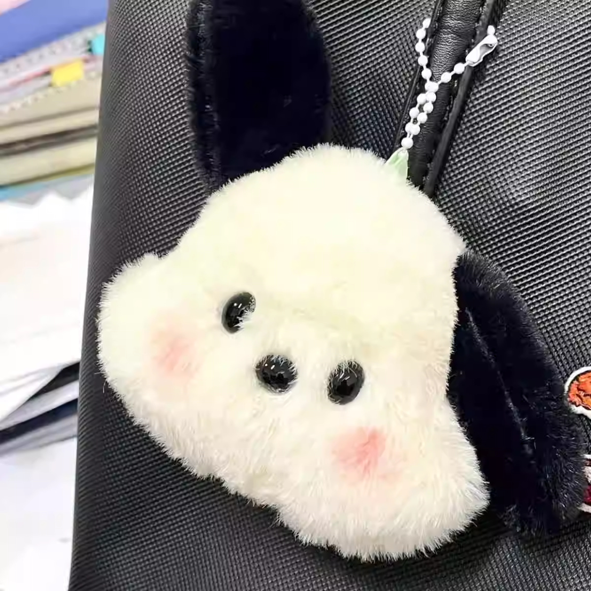 Hermoso paquete de perros Pacha, colgante suave, pelusa suave, colgante rojo para perros, llavero, bolso, colgante de cadena, cinturón colgante