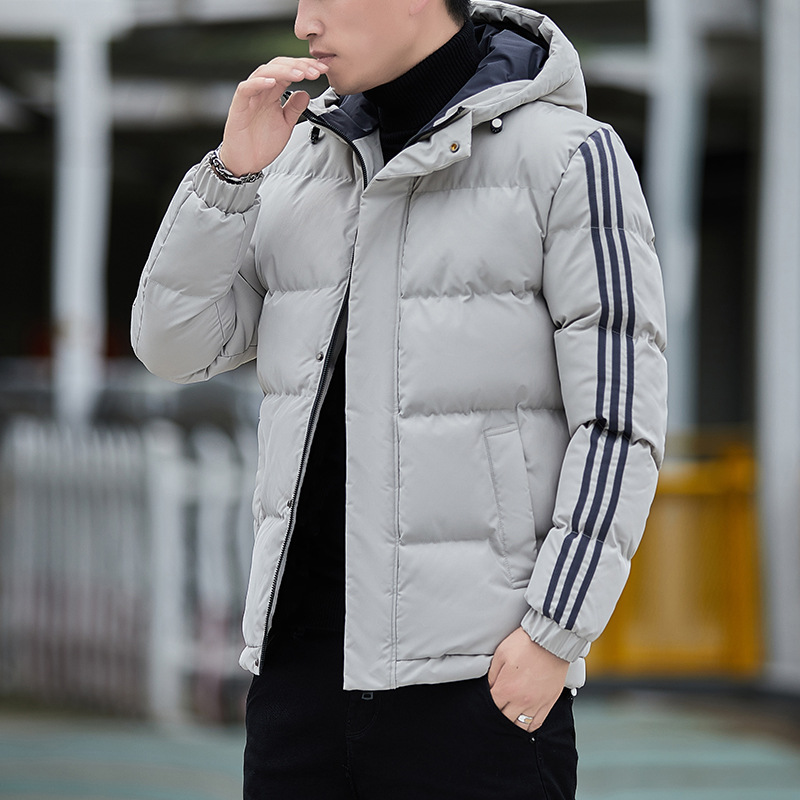 Abrigo de hombre Otoño e Invierno 2022 abrigo de algodón acolchado para hombre casual Chaqueta corta de algodón acolchada para hombre engrosada abrigo de algodón con capucha acolchada para hombre