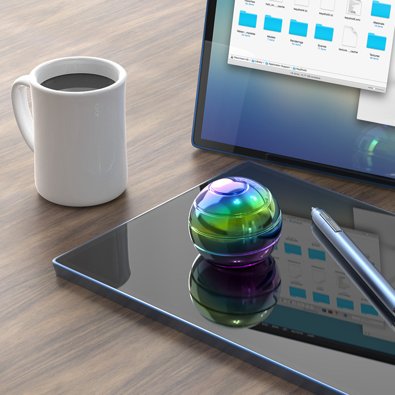 旋轉(zhuǎn)桌面圓球轉(zhuǎn)運(yùn)指尖陀螺亞馬遜跨境爆款炫彩tiktok減壓抖音玩具