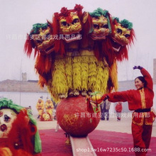 舞狮双人北狮北京狮子笑脸狮竞技比赛专用舞龙舞狮道具整套舞狮子