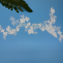 电脑珠绣羊绒毛衣胸花布贴女装衣领装饰网花刺绣补丁外贸服装辅料