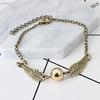 Retro Hali Potter and Holy Personal Wind Chain Plating Blossom Belling Flying Thief Creative Wings Bracelet Couple Fund