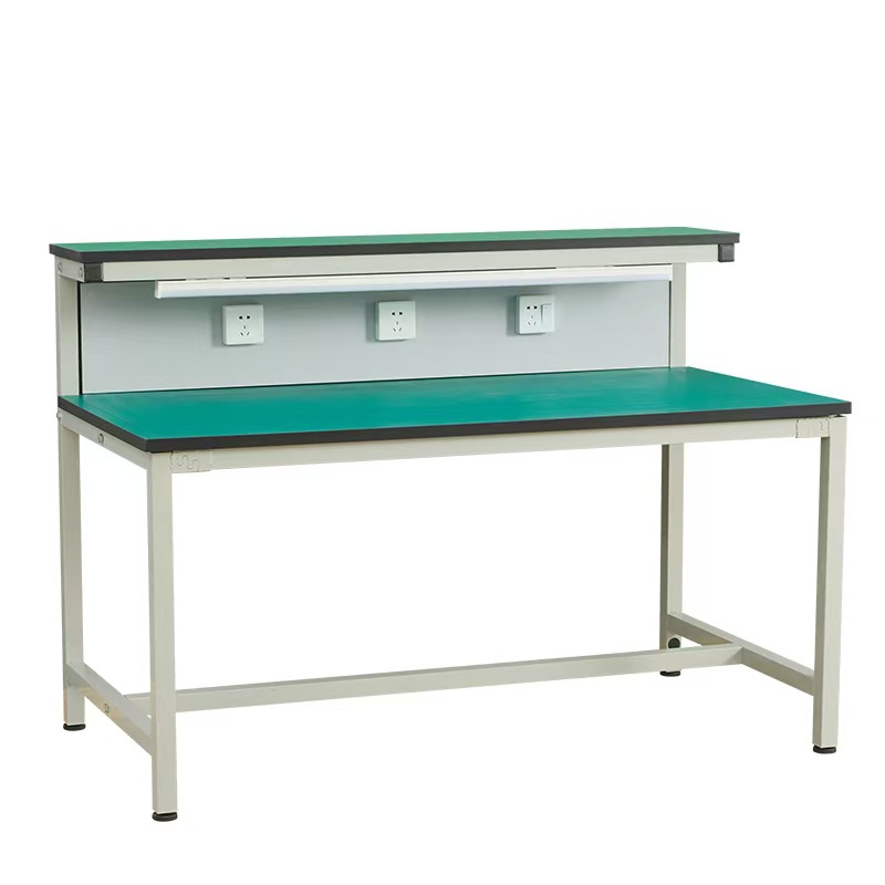 Banco DE TRABAJO antiestático con luz reparación electrónica inspección de montaje Taller de fábrica línea de montaje embalaje consola ajustadora