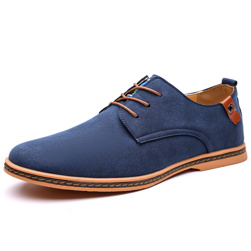 Klkyko Autumn Men's Casual Shoes Suede Large Size Men's Shoes 48 British Business Leather Shoes Tbottomon Sole Foreign Trade Spot