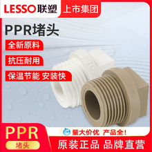 联塑ppr堵头4分堵头dn20管件配件4分外丝堵头 1/2堵冒内堵1寸快接