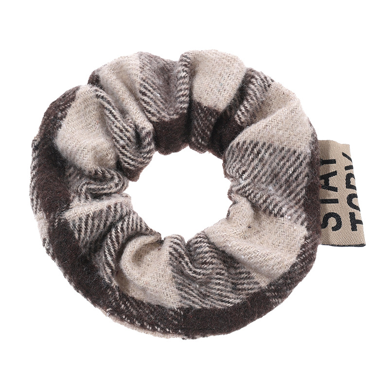 Mil pájaros anillo de cabello de intestino grande para mujeres otoño y invierno atado cabello detrás de la cabeza alta cola de caballo coreana Sison de alta elasticidad anillo de cabello tocado