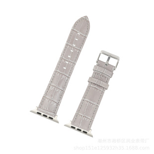 For applewatch strap slub pattern business top layer cowhide apple strap in stock top layer wholesale