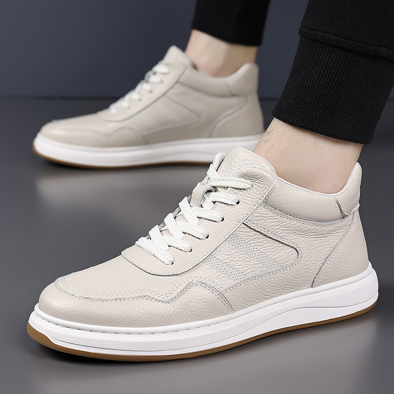 Top invierno de piel de vaca zapatos de algodón de hombre zapatos cálidos casuales de cuero y terciopelo zapatos blancos de hombre zapatos de hombre zapatos de hombre