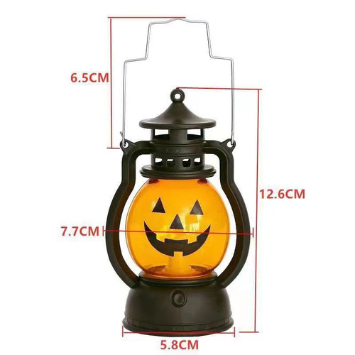 Cross-border new Halloween oil lantern portable pumpkin lantern skull decoration pony lantern bar party atmosphere props