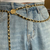 Fashionable metal woven chain, universal waist rope, adjustable belt, Chanel style