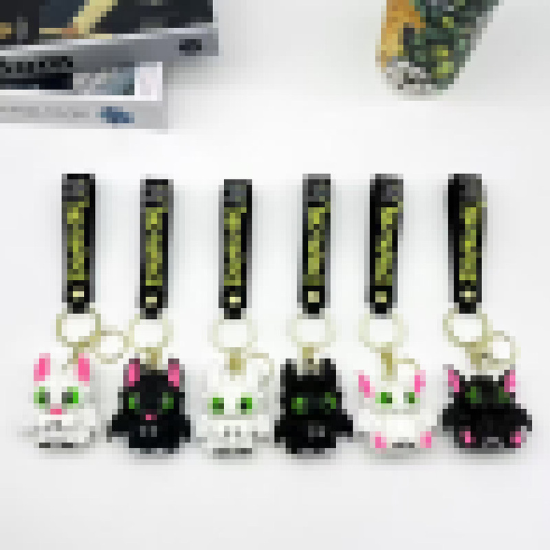 Cross-Border Cartoon Black and White Little Flying Dragon Doll Keychain Pendant Bag Car Key Chain Accessories Small Gifts Wholesale