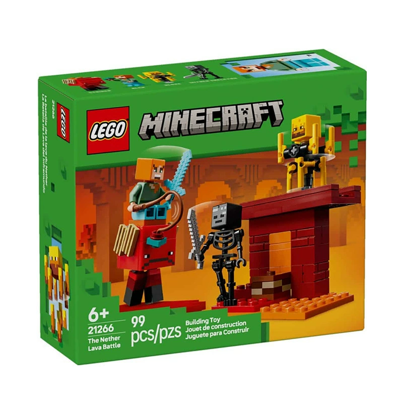 LEGO Minecraft 21266 Битва на лавовом озере Нижнего мира, строительный набор для детей, подарок