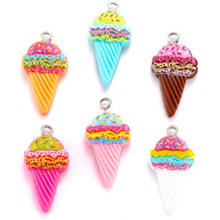 Resin DIY jewelry accessories ice cream popsicle pendant necklace pendant key pendant earrings accessories W283
