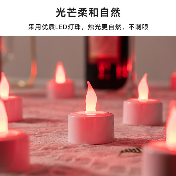 12 white shell LED charging simulation Electronic candlelight…