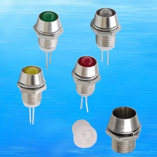 Led Direct Plug Lamp Holder Round Head Led Lamp Cap Led Spacer Column Metal Lamp Holder Isolation Lampshade Indicator Light Copper Sleeve