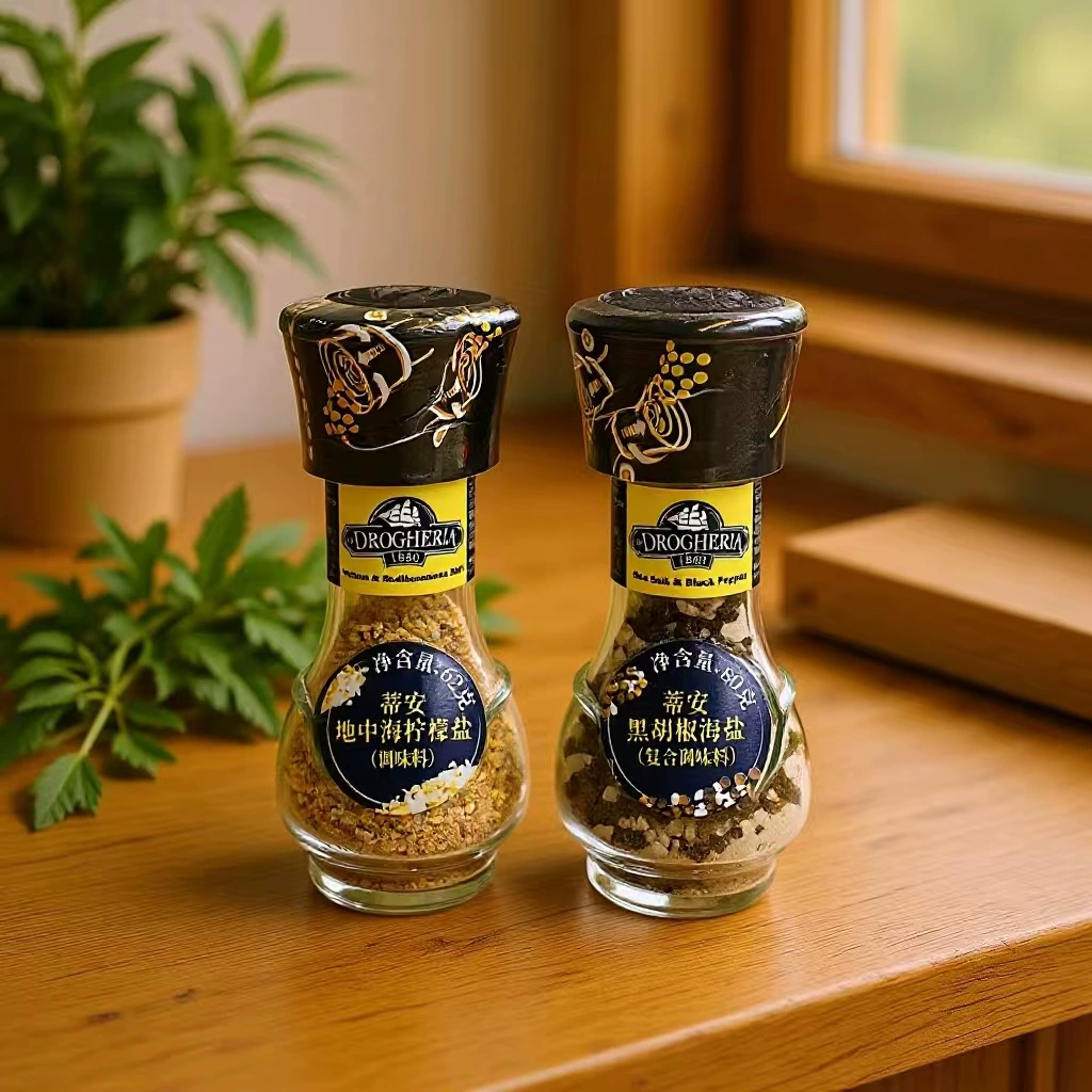 Di'an размольная бутылка чеснок морская соль 75 г Черный Перец морская соль 80 г средиземноморская лимонная соль 62 г составная приправа