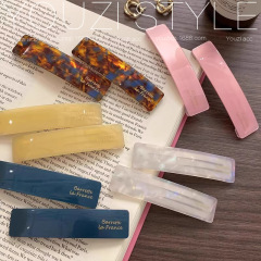 春夏レトロヘアクリップ女性用アセテートサイド前髪クリップヘッドバンド2025新しい額BBクリップのペア