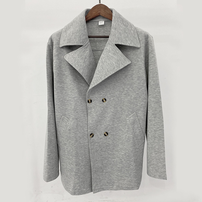 Cappotto uomo slim fit revers antivento casual per autunno_voghion.com