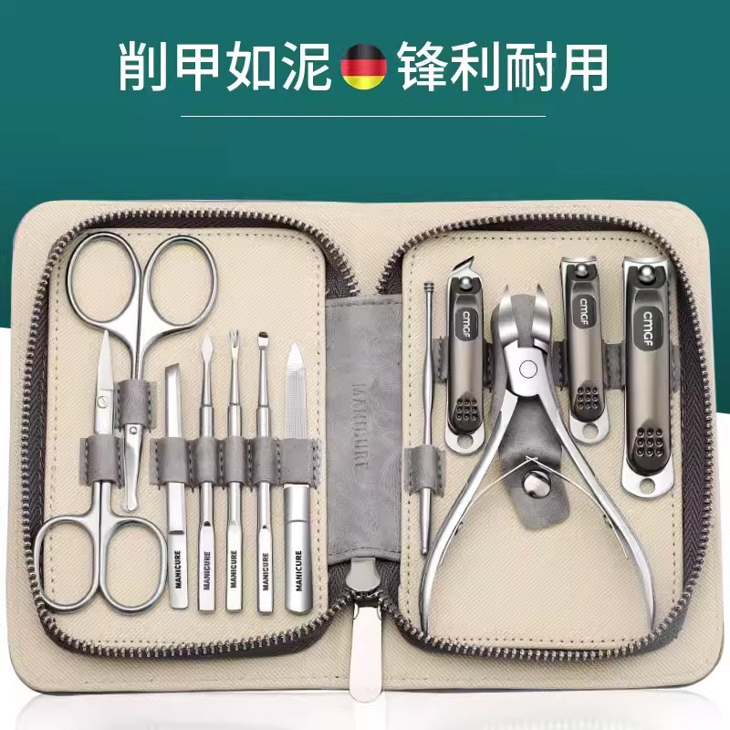 Regalo de cortadora de uñas conjunto de cortadora de uñas inclinada manicure groove pinzas de garganta para reparar piel muerta pinzas de pedicura