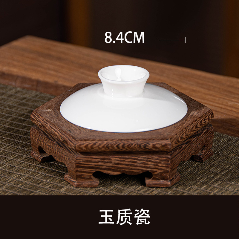 羊脂玉盖碗盖子白瓷描金盖碗单盖子盖碗茶碗茶杯盖子配盖陶瓷,|undefined