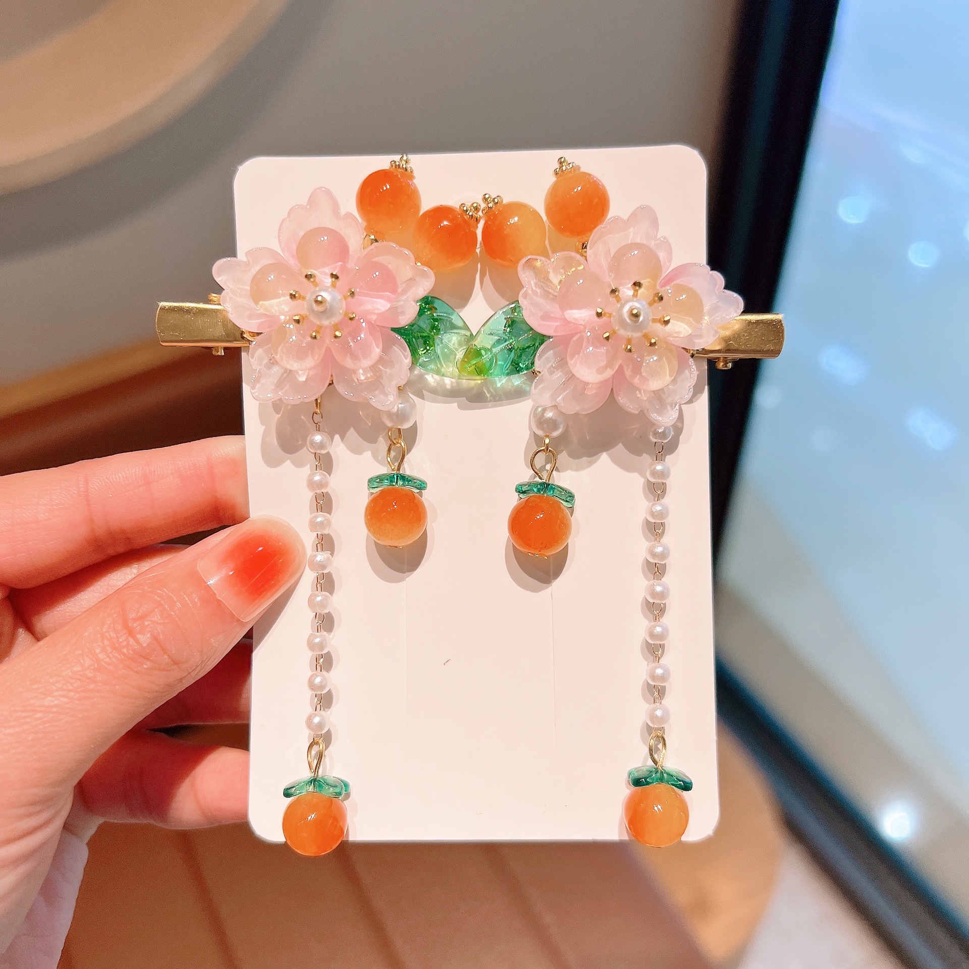 Flower, Butterfly Pattern Women's Gender Chinoiserie Elegant Women's Flower Butterfly Alloy Plating Hair Clip