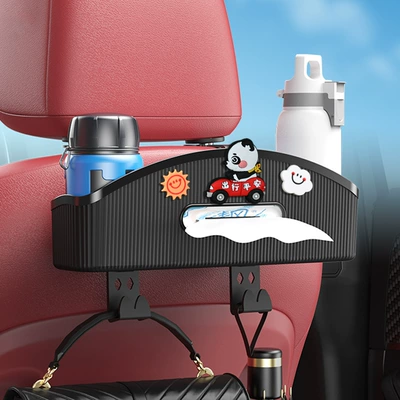 Holder Car Hook, Car tissue box/set - travel-safety-car-chair-back-tissue-storage-black
