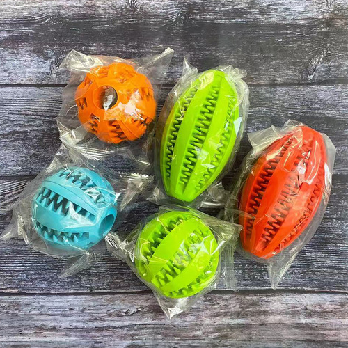 Pet Dog Toys Teeth Cleaning Ball Wholesale Teddy Puppy Decompression Elastic Rubber Ball Dog Toy Pet Toy