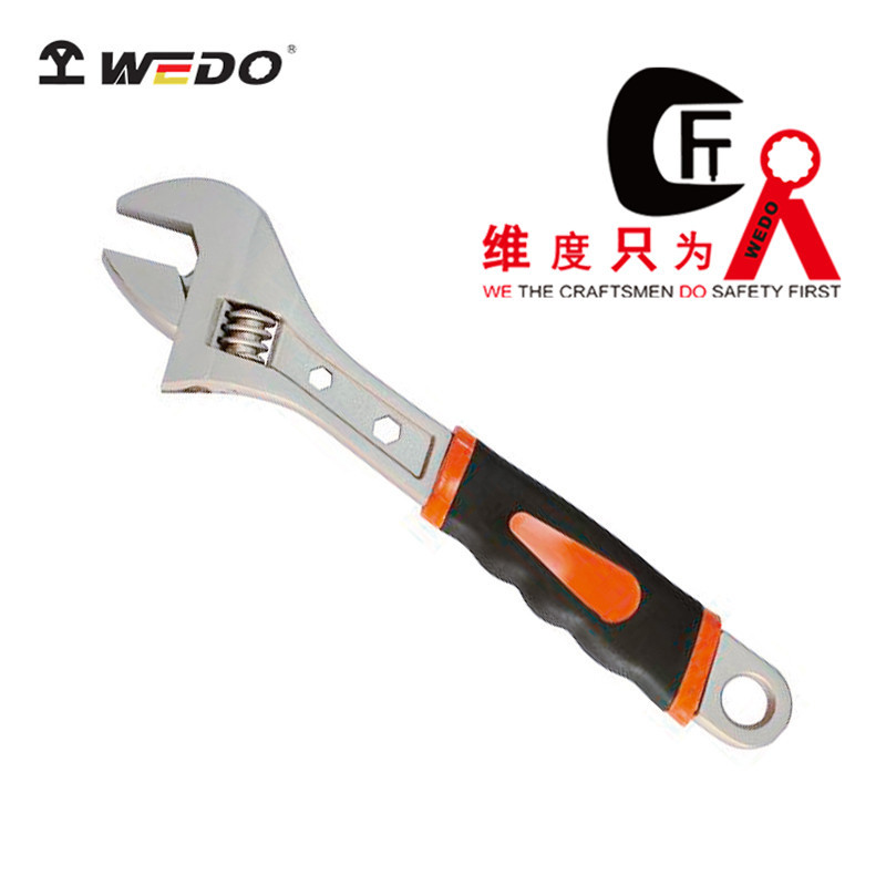 WEDO维度钢制塑柄活扳手铬钒钢可调节多功能手动扳手五金工具