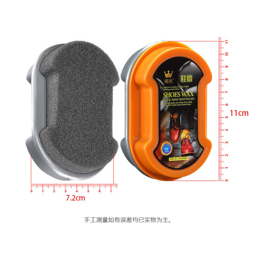 Shoe polish and brush integrated sponge shoe cleaner, colorless universal leather shoe cleaner, dedicated shoe wax for cleaning and maintenance