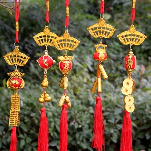 New Abacus Money Bag Gourd Bucket Lantern Pendant Home Green Planting New Year Decoration Yuanbao New Year Festive Pendant