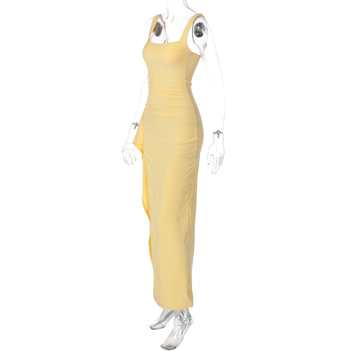 Women's Evening Dress Long Skirt Sexy Backless High Slit Summer Fashion Suspenders_ecoleips.com