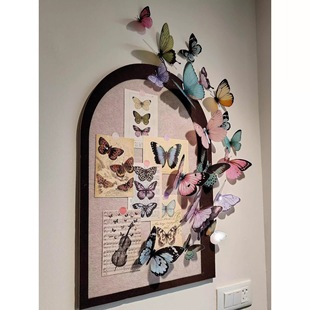 Retro Butterfly Wall Sticker Decorative Painting Card 3d Stereo Butterfly Beauty Salon Wall Sticker Home Wall Atmosphere Decoration