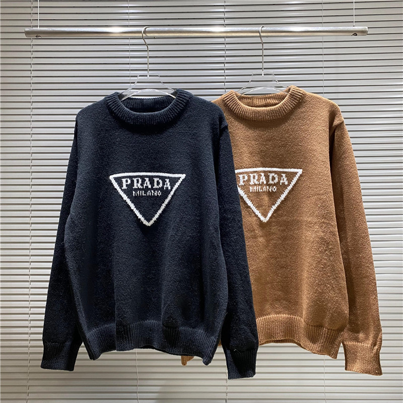 Suéter de Punto de Algodón con Logo Bordado y Tejido Jacquard para Hombre y Mujer | Transpirable