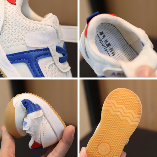 Toddler Shoes 2024 Spring and Autumn New Baby Shoes Soft Sole Baby Shoes Wear-Resistant Double Mesh Breathable Tide Cross-Border