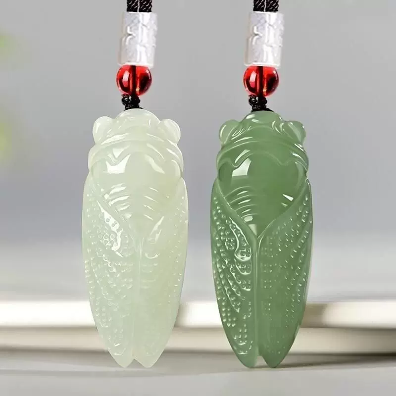 和田玉知了玉吊坠金蝉一鸣惊人玉佩玉石项链个性饰品挂件玉器