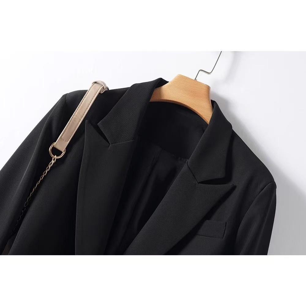 Spring and Autumn New Style Plus Size Women's Blazer 100kg Casual Loose Double-Breasted Suit Jacket Trendy