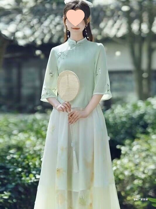 Cheongsam, set, Hanfu, Chinese style